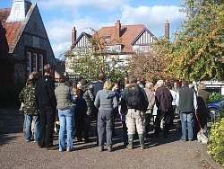 People gathered at the Community Centre